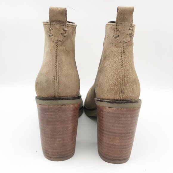 CREVO Alicia Chelsea Hiker Block Heel Dark Taupe Boots Ankle Booties Womens 8 - Picture 5 of 11
